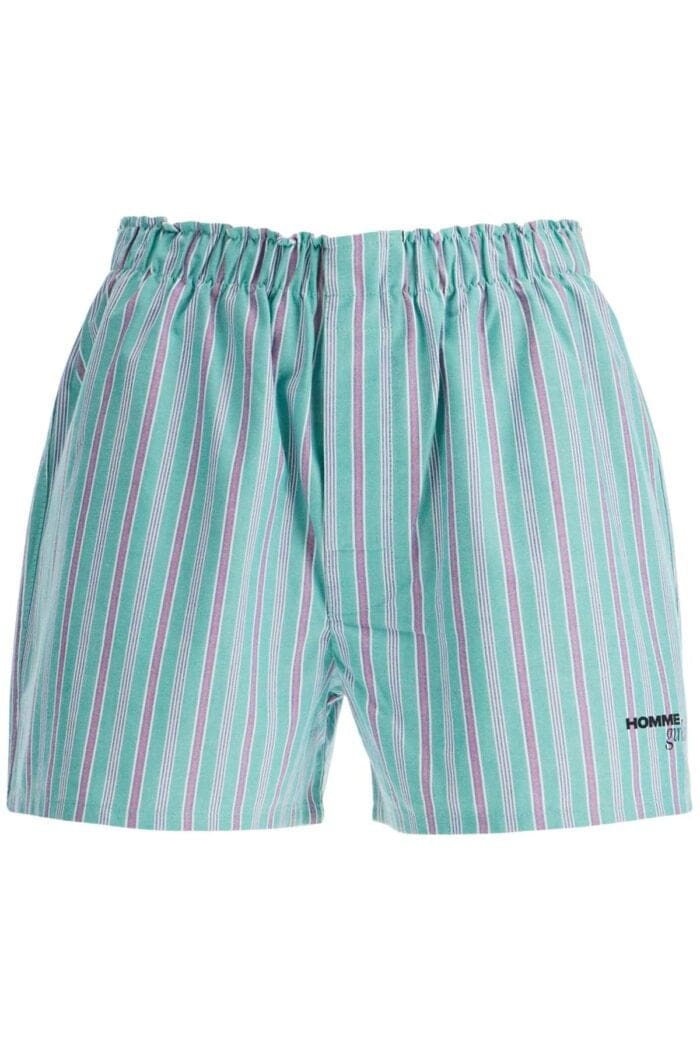 HOMME GIRLS Striped Oxford Shorts For Men And