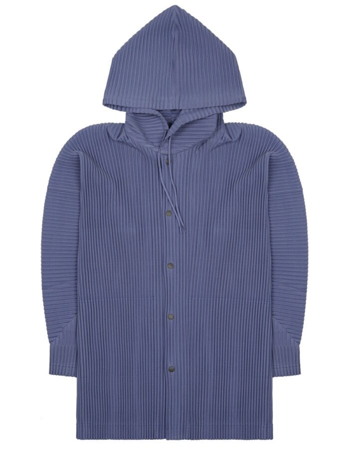HOMME PLISSE ISSEY MIYAKE FELPA PLISSETTATA CON BOTTONI