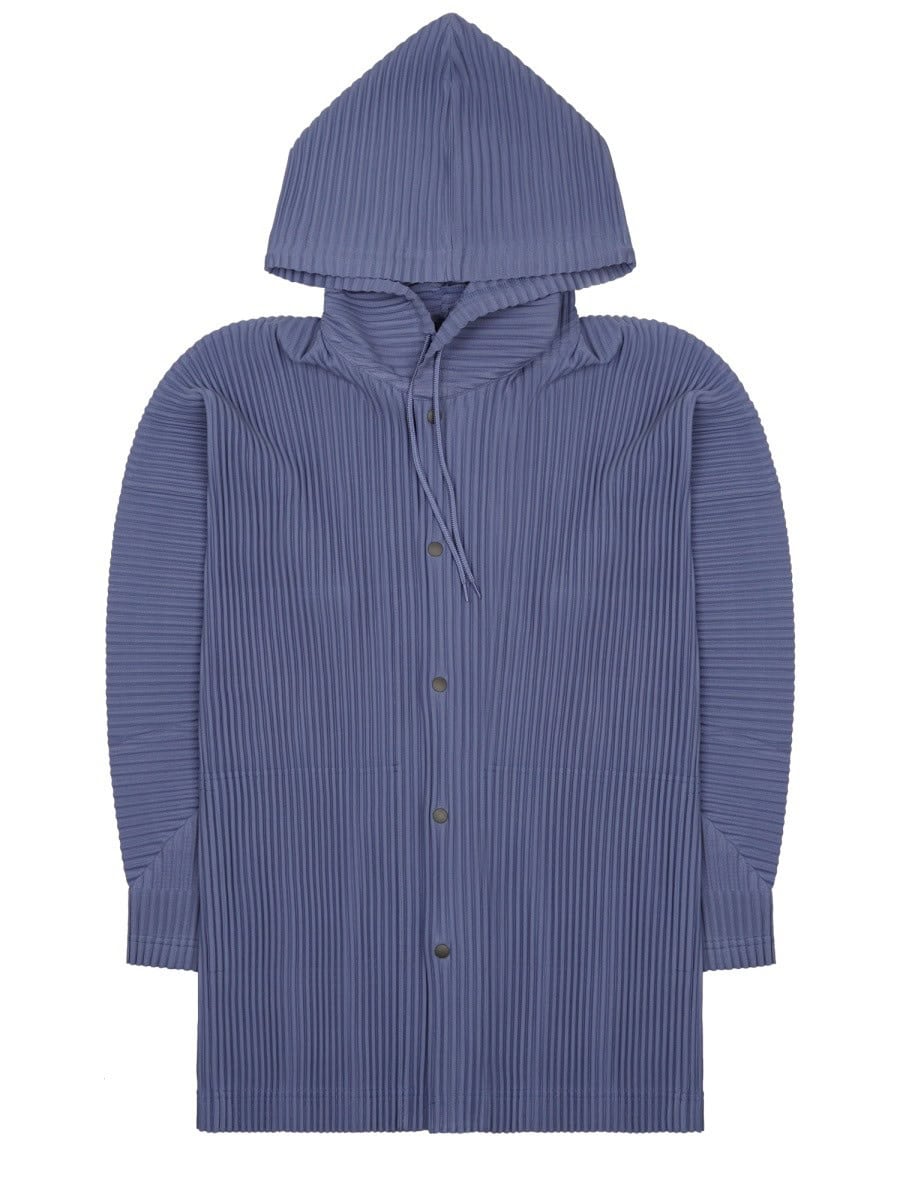 HOMME PLISSE ISSEY MIYAKE FELPA PLISSETTATA CON BOTTONI