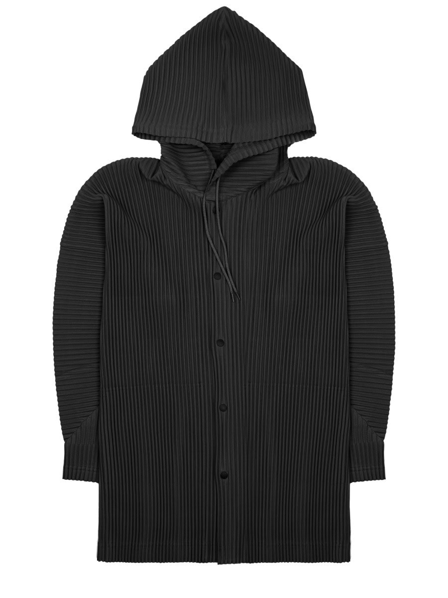 HOMME PLISSE ISSEY MIYAKE FELPA PLISSETTATA CON BOTTONI