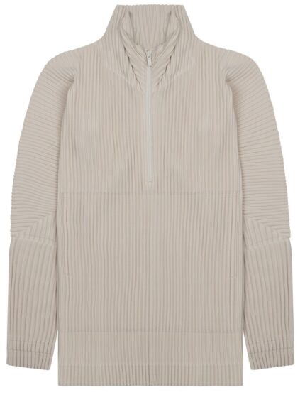 HOMME PLISSE ISSEY MIYAKE FELPA PLISSETTATA CON ZIP