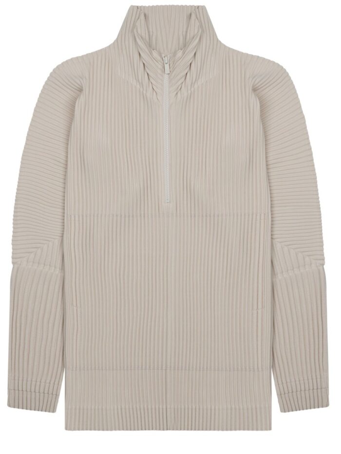 HOMME PLISSE ISSEY MIYAKE FELPA PLISSETTATA CON ZIP