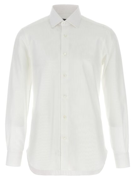 BARBA Honeycomb Cotton Shirt