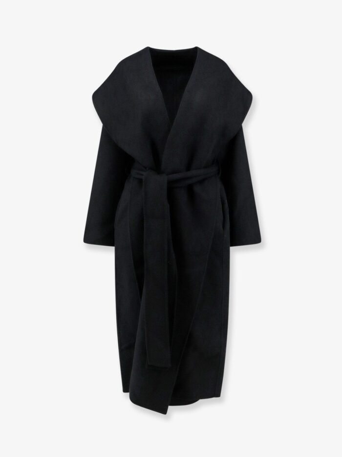 toteme hooded belted wool coat TOTEME Hooded Belted Wool Coat