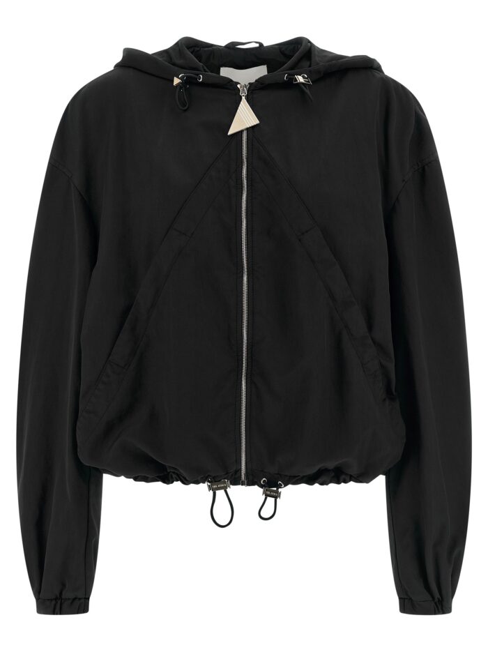 the attico hooded bomber jacket The Attico Hooded Bomber Jacket