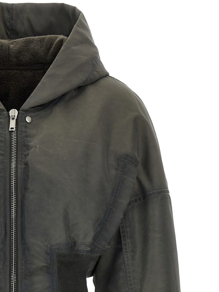 Drkshdw 'Hooded Cropped Flight' Bomber Jacket