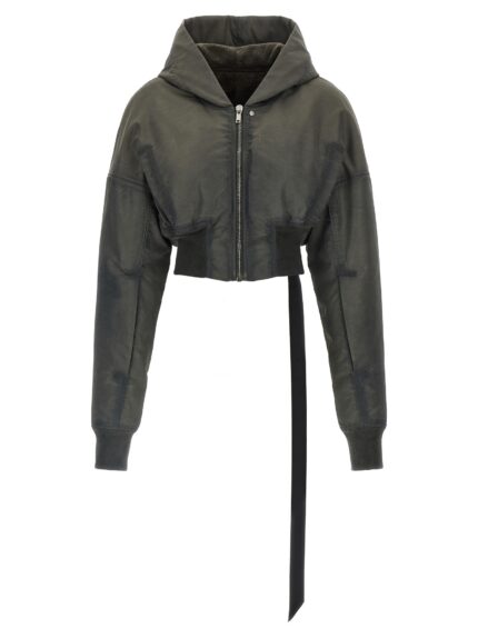 Drkshdw 'Hooded Cropped Flight' Bomber Jacket