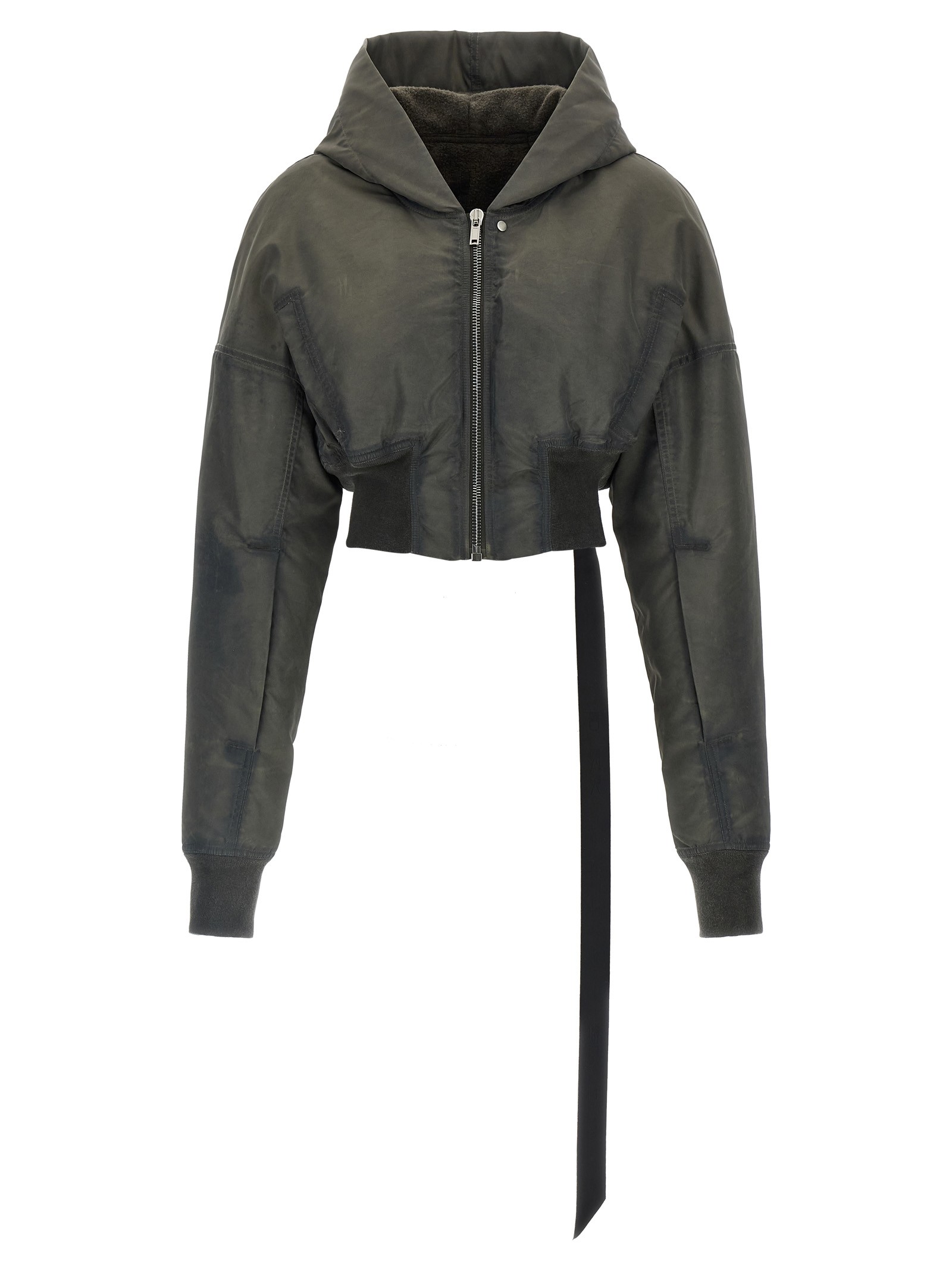 Drkshdw 'Hooded Cropped Flight' Bomber Jacket