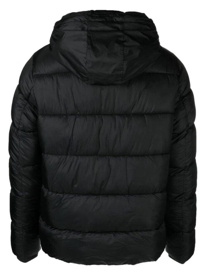 Hooded Logo Tape Puffer