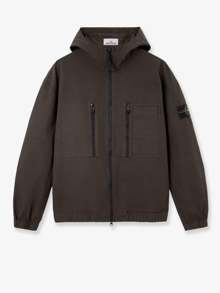 stone island hooded organic cotton jacket Stone Island Hooded Organic Cotton Jacket