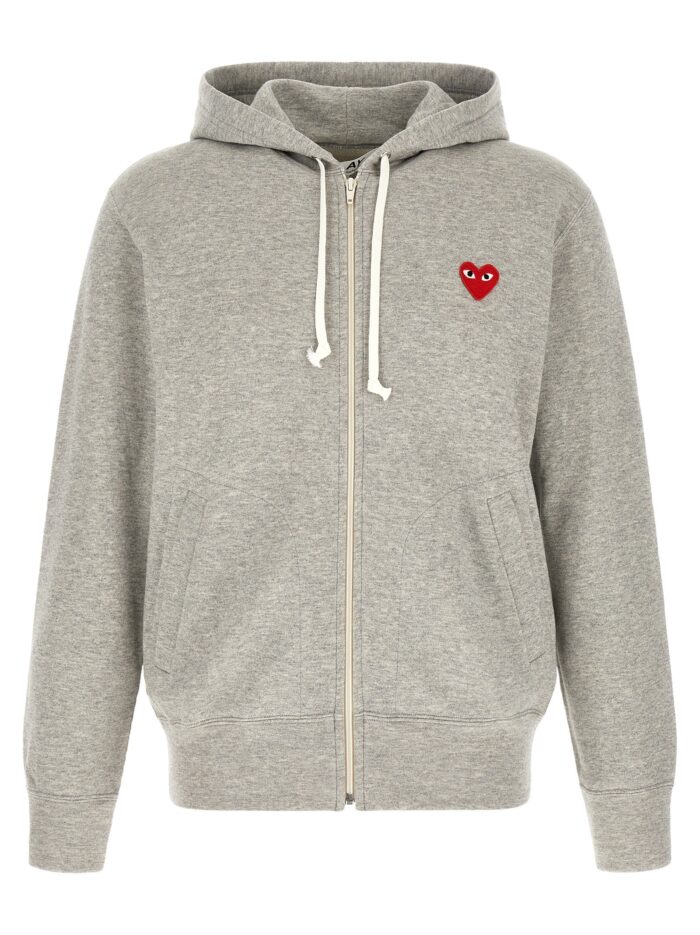 comme des garcons play hoodie with heart patch COMME DES GARCONS PLAY Hoodie With Heart Patch