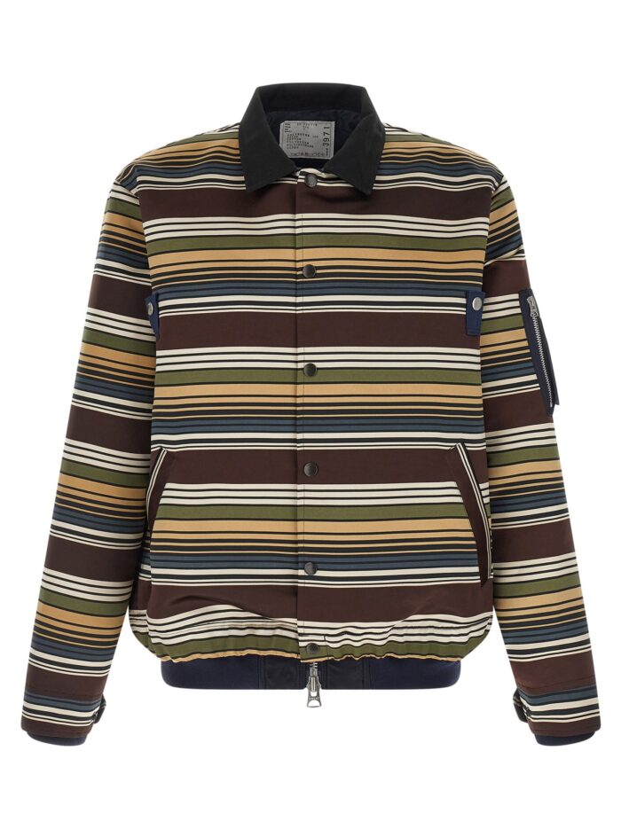 sacai 'horizontal stripe' blouson SACAI 'Horizontal Stripe' Blouson