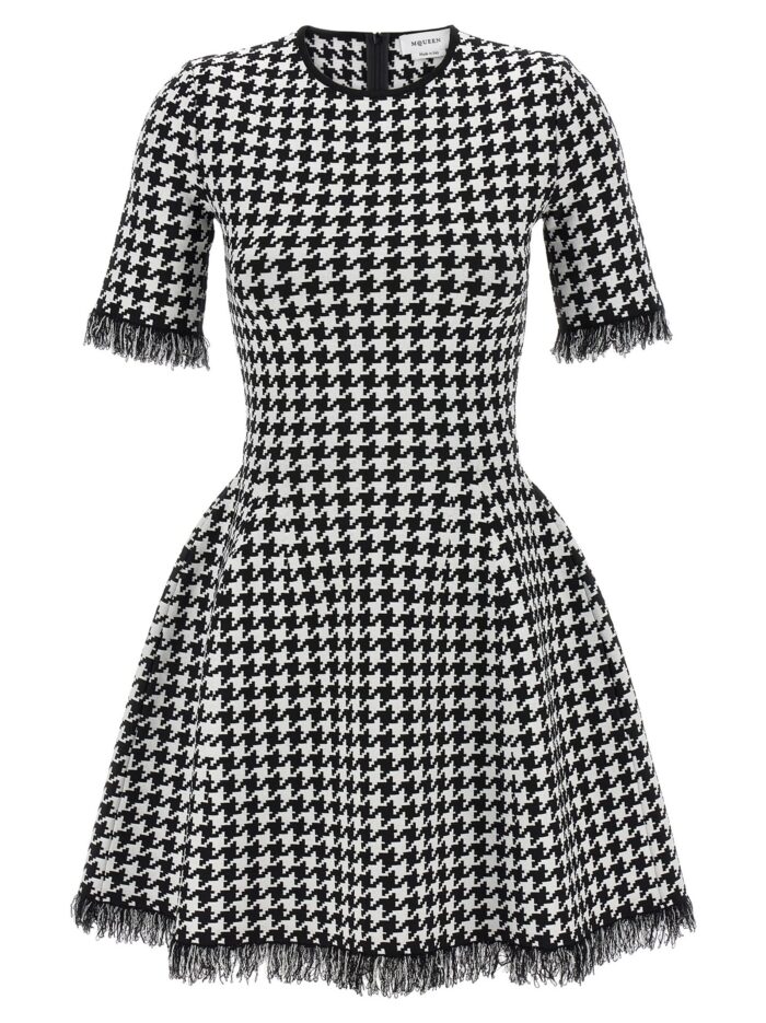 mcqueen houndstooth dress MCQUEEN Houndstooth Dress