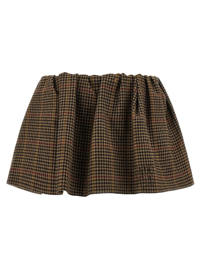 miu miu houndstooth skirt Miu Miu Houndstooth Skirt