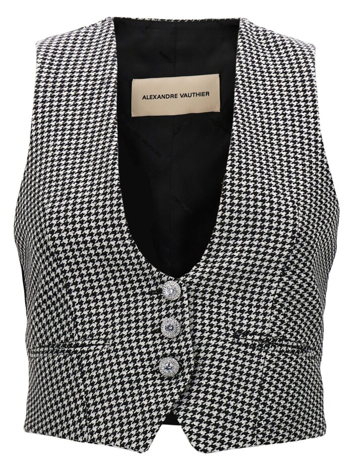 alexandre vauthier houndstooth waistcoat ALEXANDRE VAUTHIER Houndstooth Waistcoat