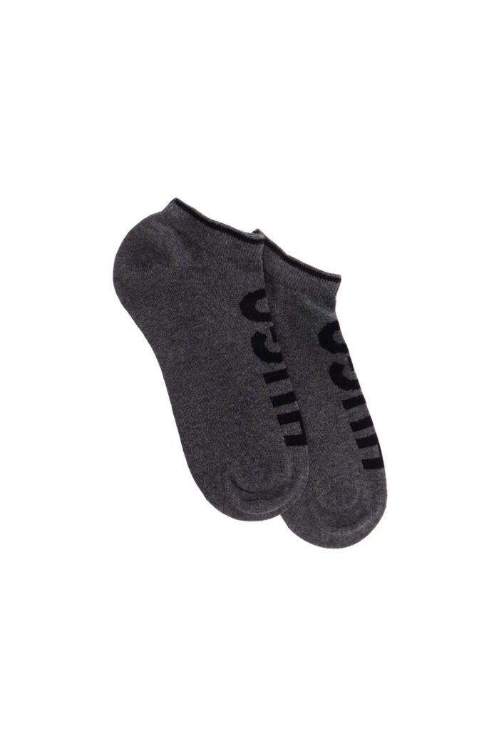 HUGO Medium Grey Breathable Slim Fit Socks With Logo