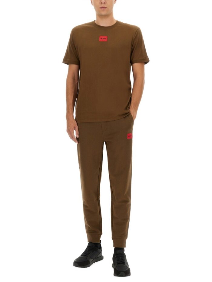 Hugo REGULAR FIT SWEATSHIRT WITH LOGO LABEL