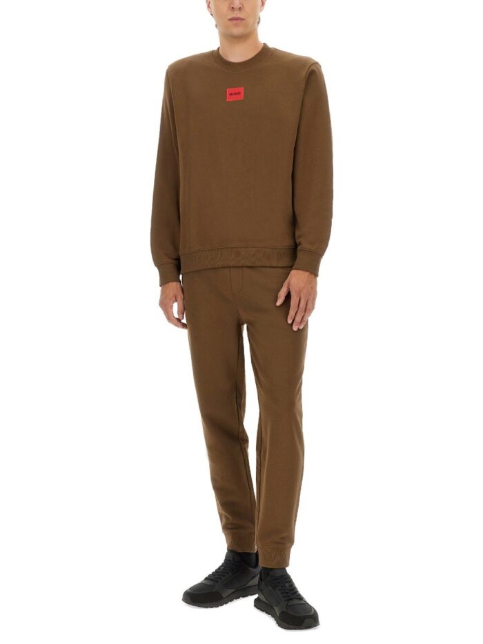 Hugo REGULAR FIT SWEATSHIRT WITH LOGO LABEL