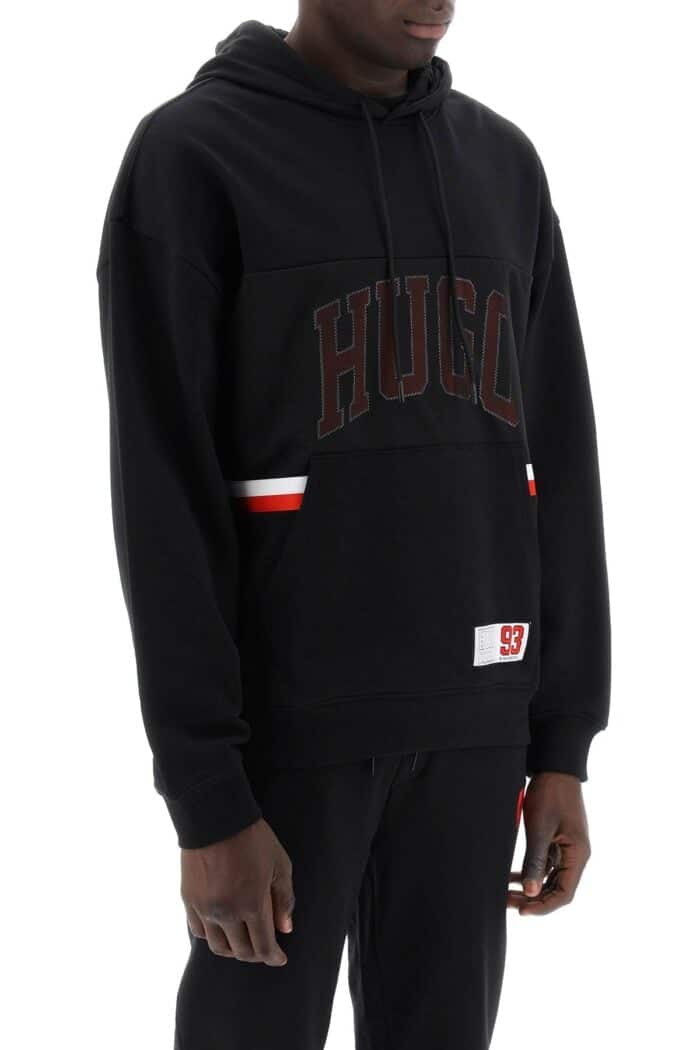 Hugo Relaxed Fit Hoodie Sweatshirt With