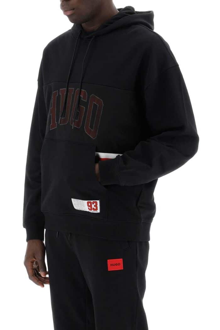 Hugo Relaxed Fit Hoodie Sweatshirt With