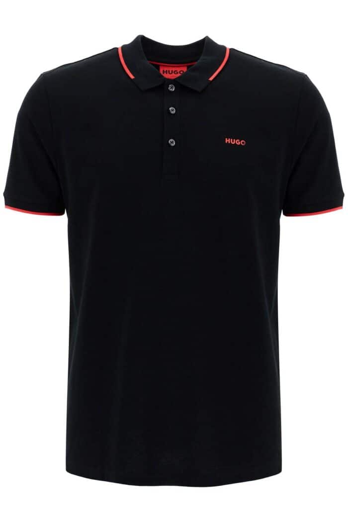 HUGO Slim Fit Piqu Polo Shirt