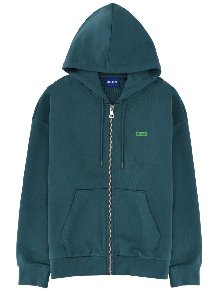 Hugo ZIPPERED SWEATSHIRT WITH LOGO