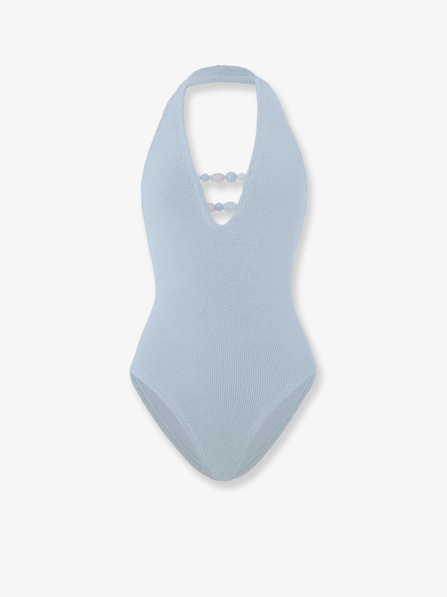 HUNZA G Adriana Crinkle Fabric One-piece Swimsuit
