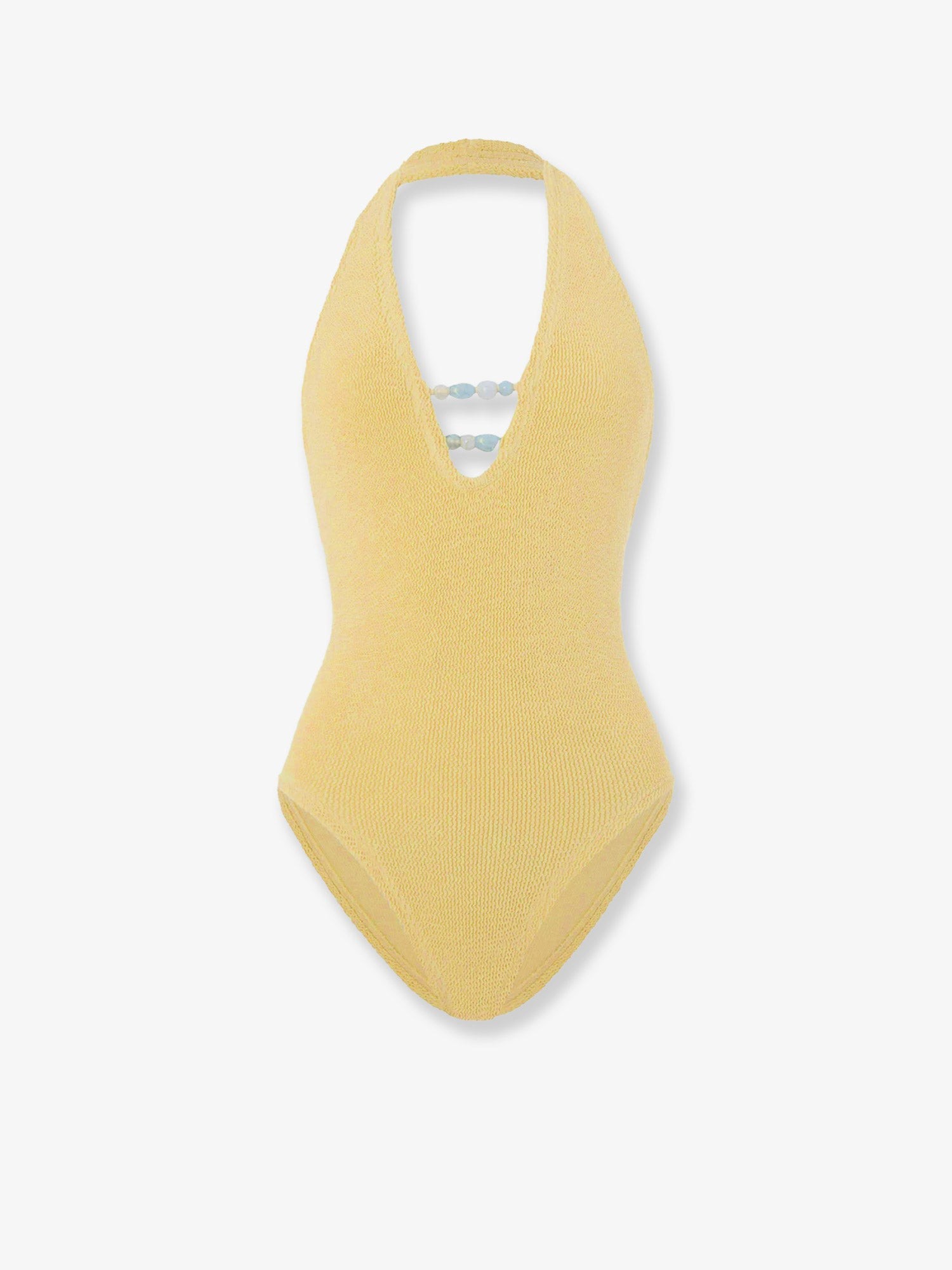 HUNZA G Adriana Crinkle Fabric One-piece Swimsuit