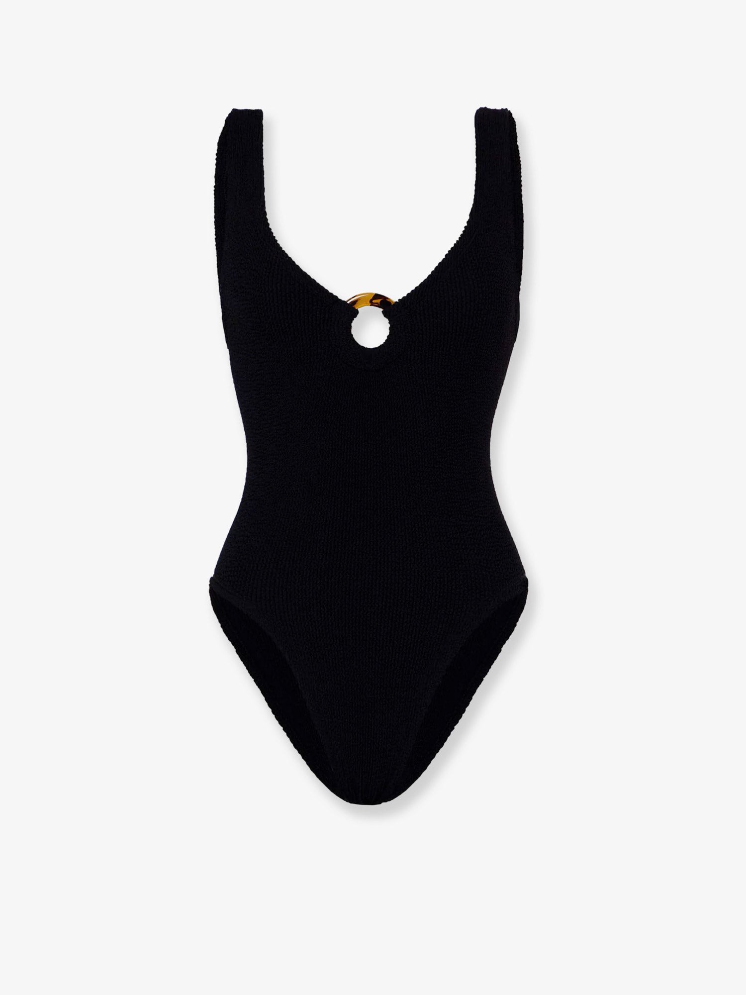 HUNZA G Celine Crinkle Fabric One-piece Swimsuit