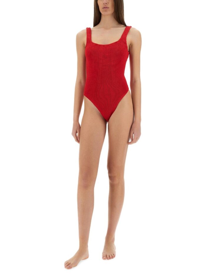 HUNZA G "SQUARE NECK SWIM" ONE PIECE SWIMSUIT