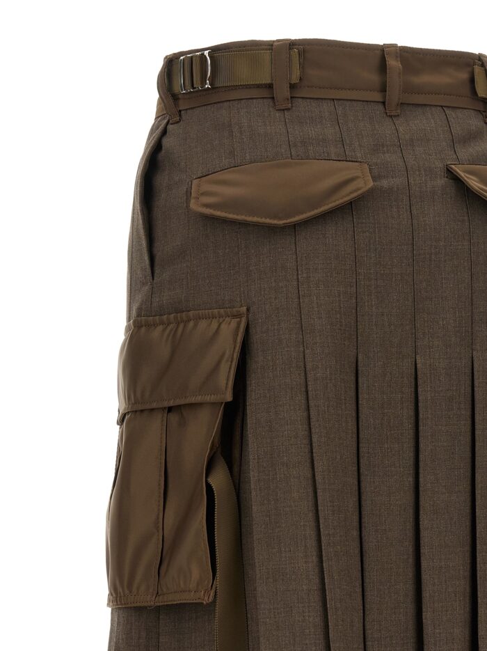 SACAI Hybrid Construction Skirt