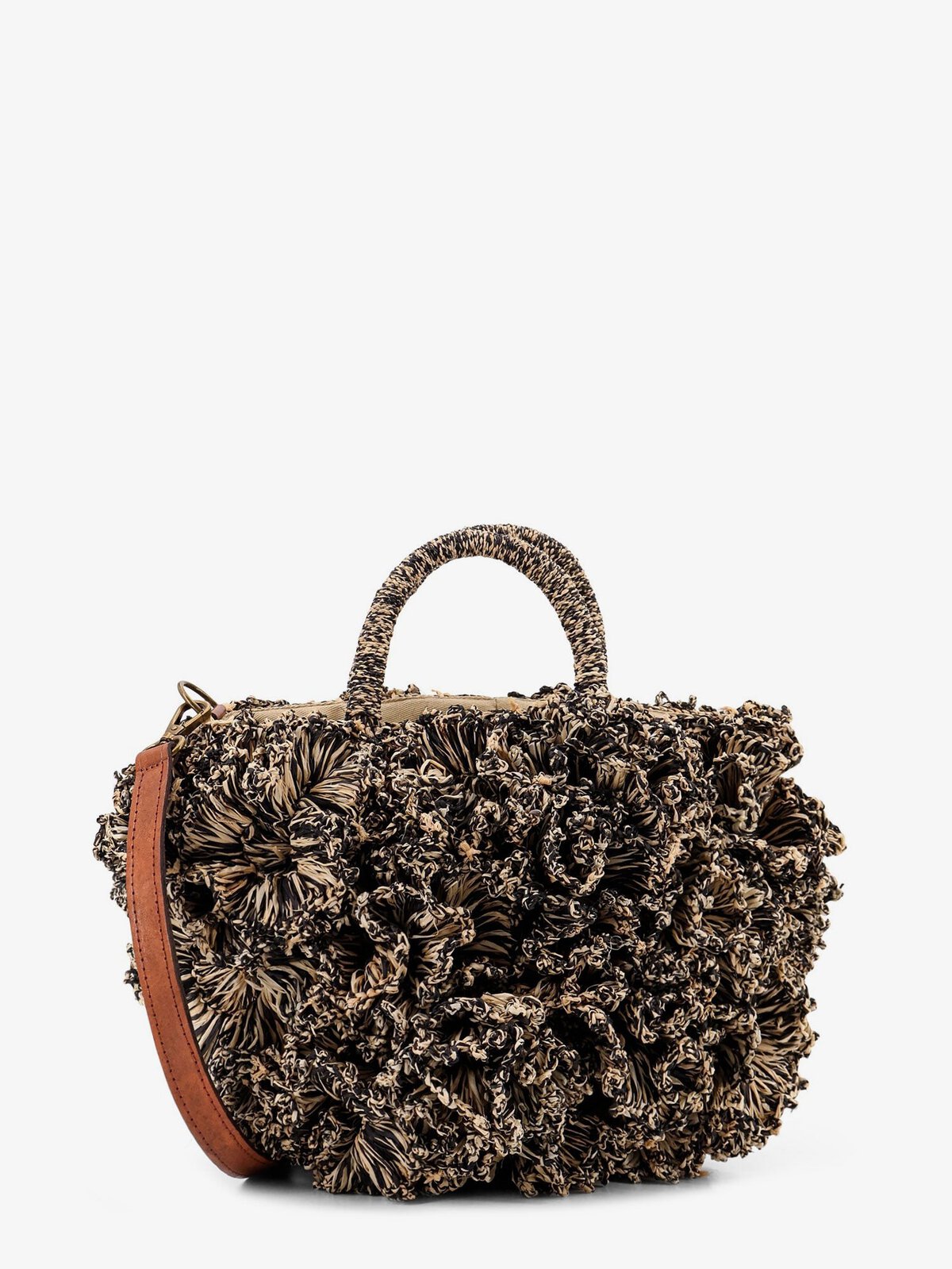 IBELIV Coral Raffia Crossbody Bag