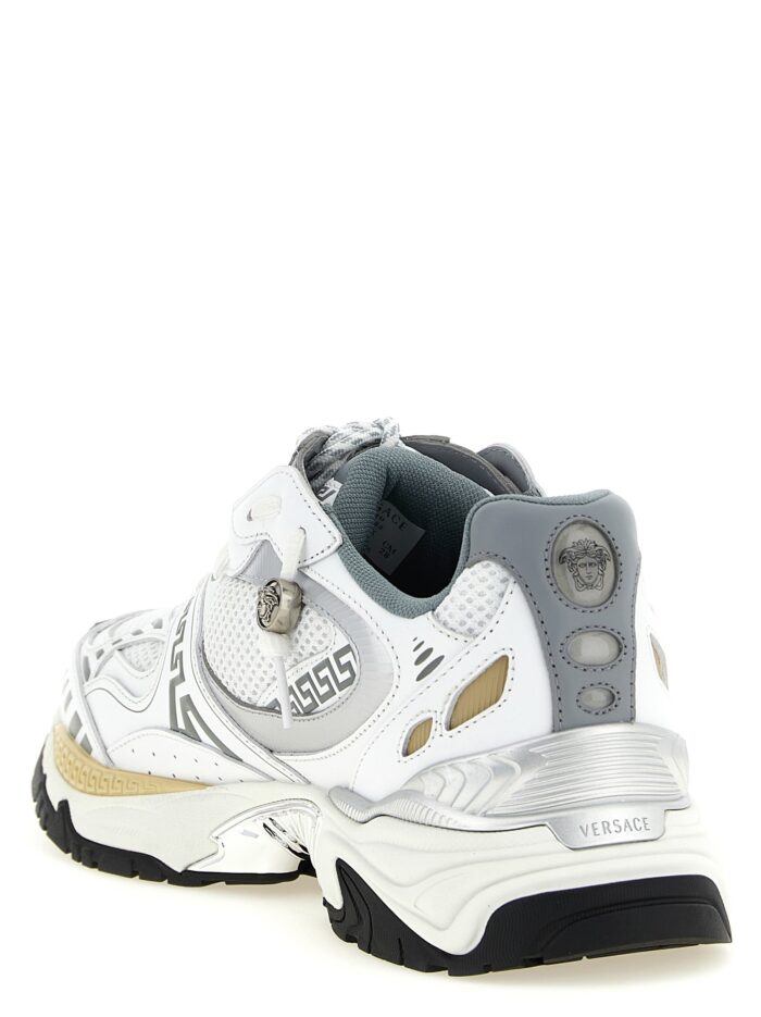 Versace 'Icaro' Mesh And Leather Fabric Sneakers
