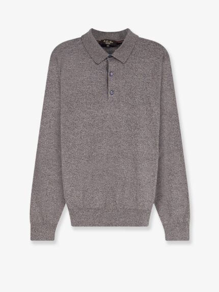 LORO PIANA Ice Wish Mélange Cotton Polo Shirt