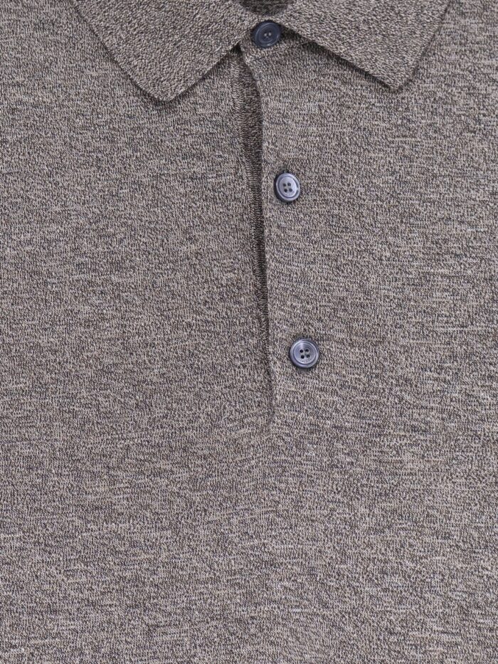 LORO PIANA Ice Wish Mélange Cotton Polo Shirt
