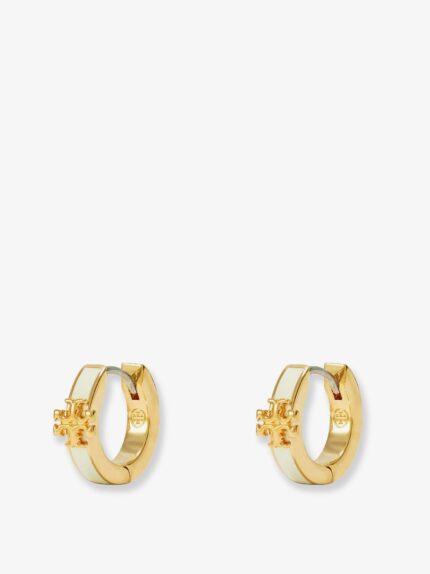 Tory Burch Icon Enamel Huggie Earrings