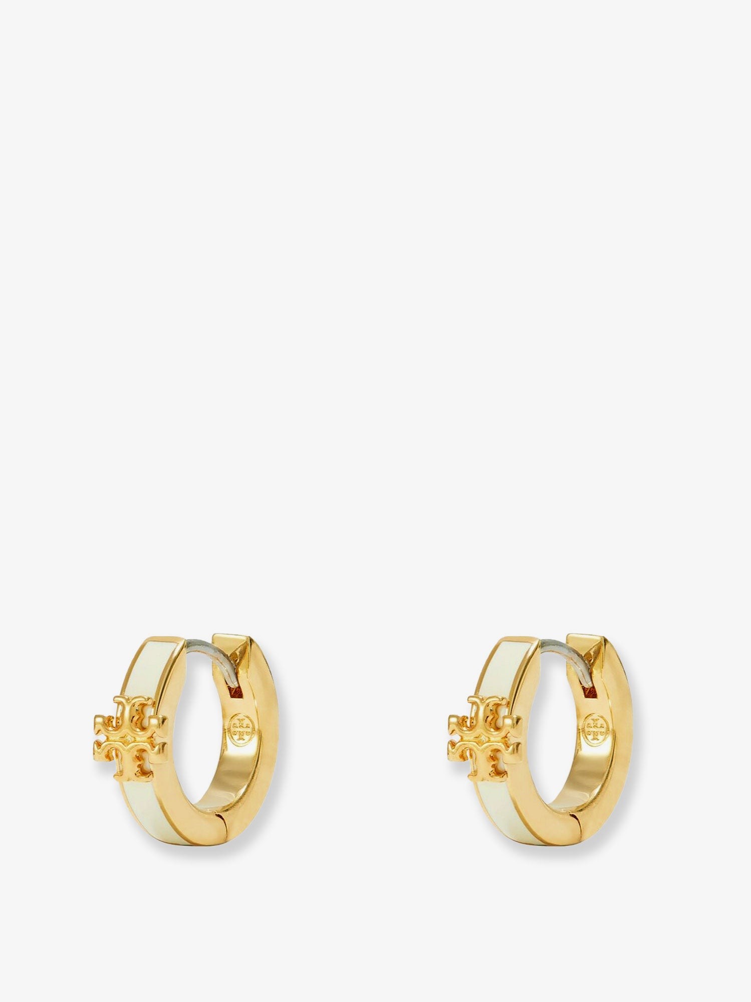 Tory Burch Icon Enamel Huggie Earrings