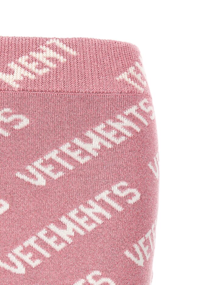 VETEMENTS 'Iconic Lurex Monogram' Skirt