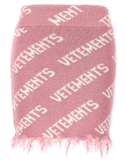 VETEMENTS 'Iconic Lurex Monogram' Skirt