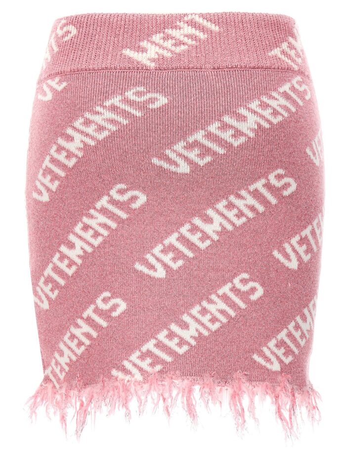 VETEMENTS 'Iconic Lurex Monogram' Skirt