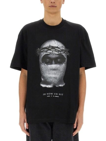 IH NOM UH NIT CROWN MASK PRINT T-SHIRT