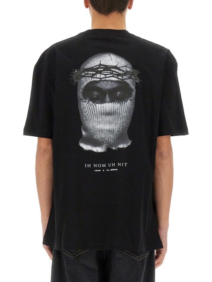 IH NOM UH NIT CROWN MASK PRINT T-SHIRT