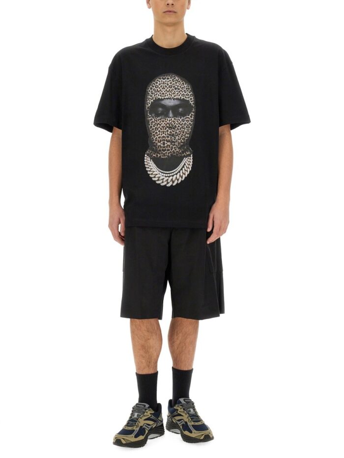 IH NOM UH NIT LEOPARD MASK PRINT T-SHIRT