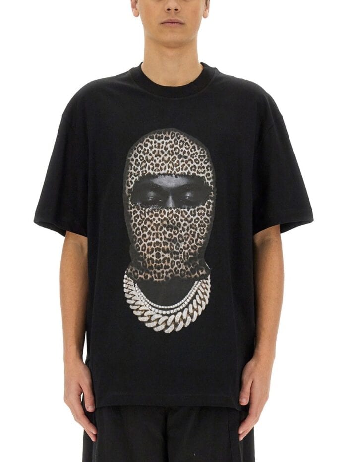 IH NOM UH NIT LEOPARD MASK PRINT T-SHIRT