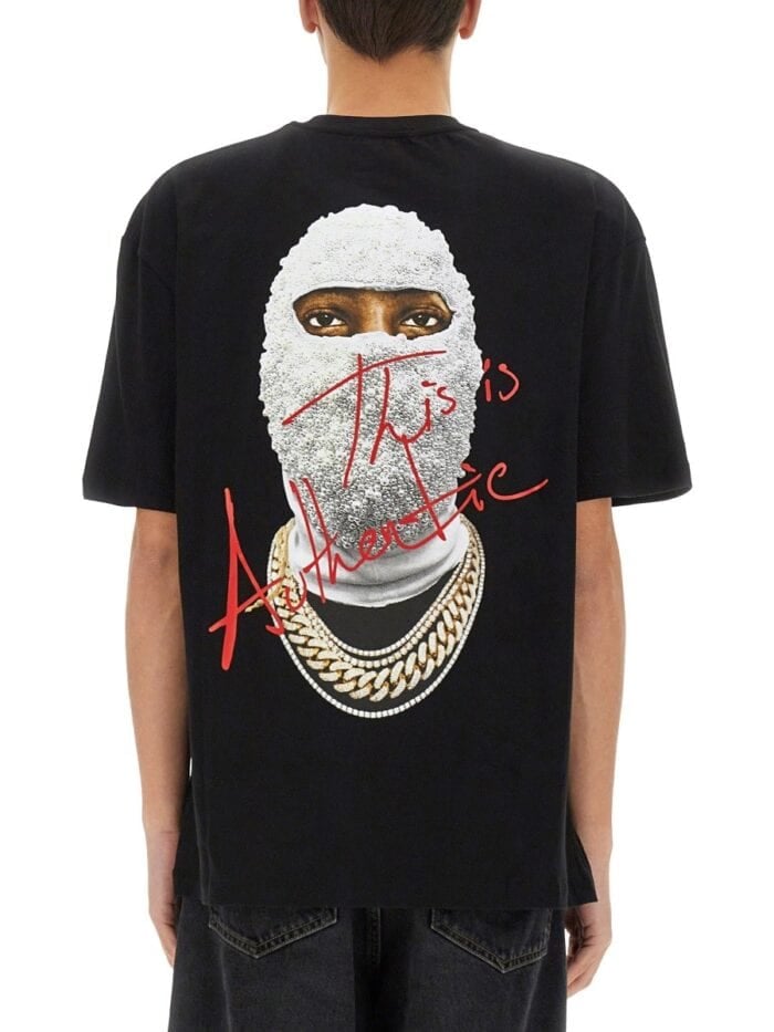 IH NOM UH NIT "THIS IS AUTHENTIC" MASK PRINT T-SHIRT