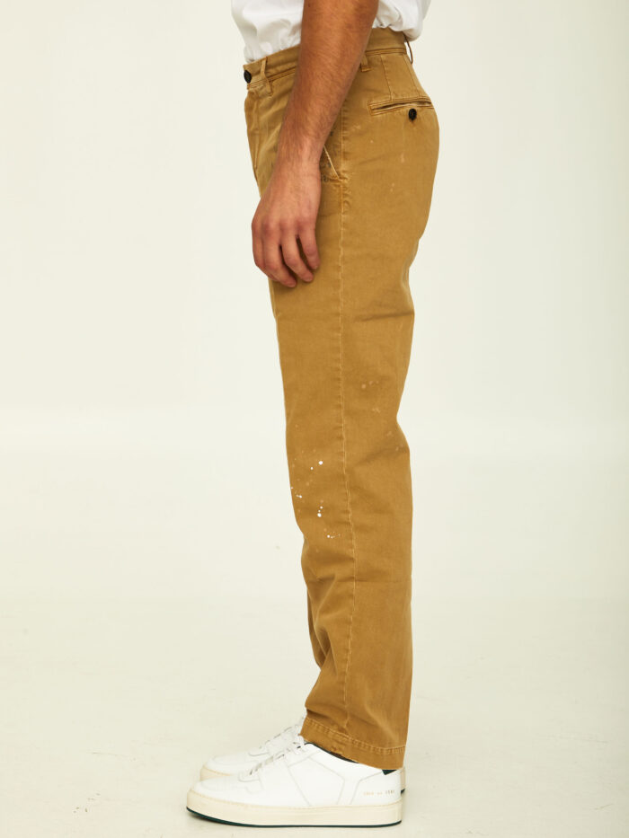 Incotex Red X Facetasm Camel cotton trousers