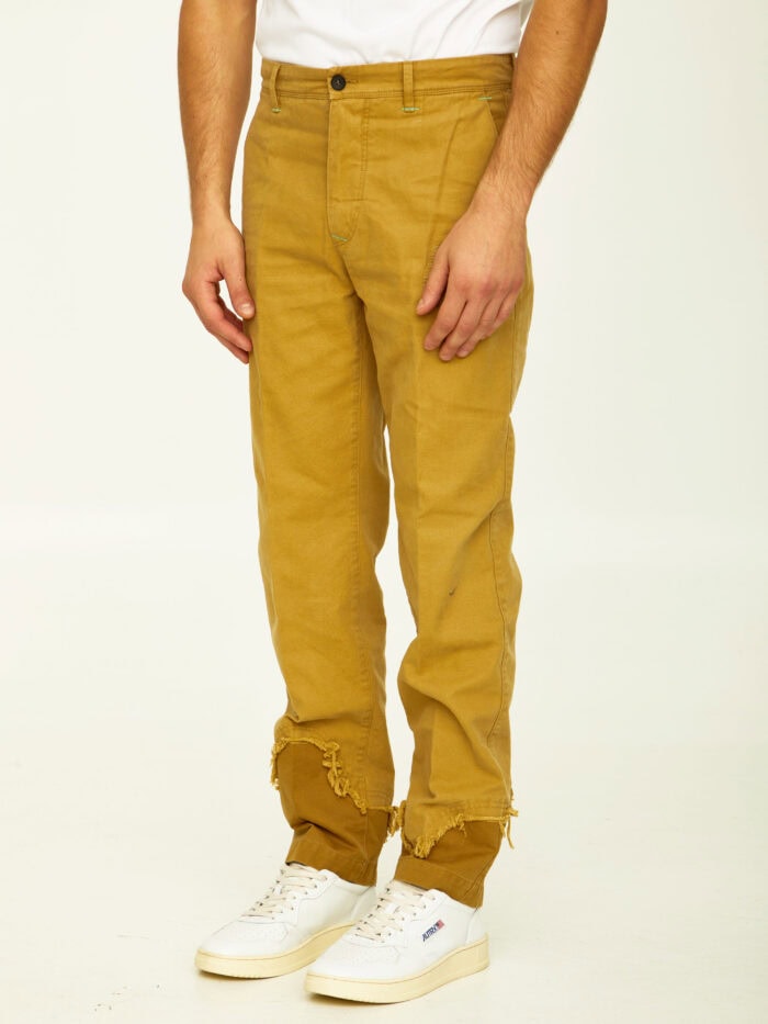 Incotex Red X Facetasm Camel cotton trousers
