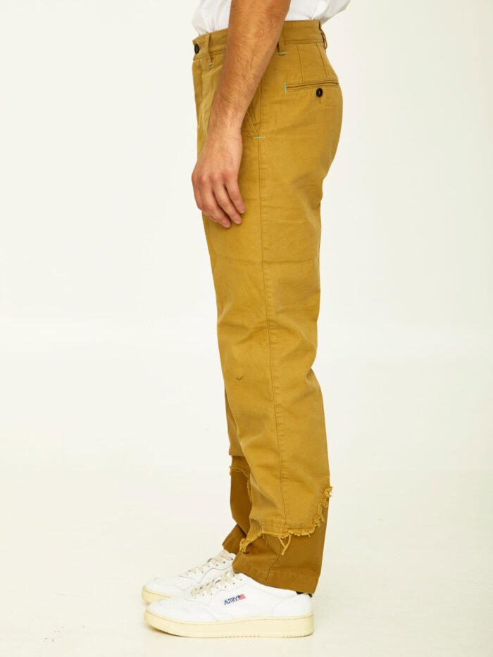 Incotex Red X Facetasm Camel cotton trousers