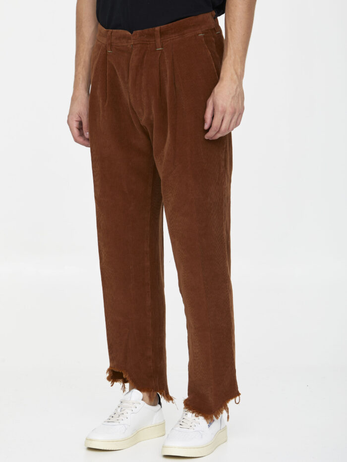 Incotex Red X Facetasm Cognac velvet trousers