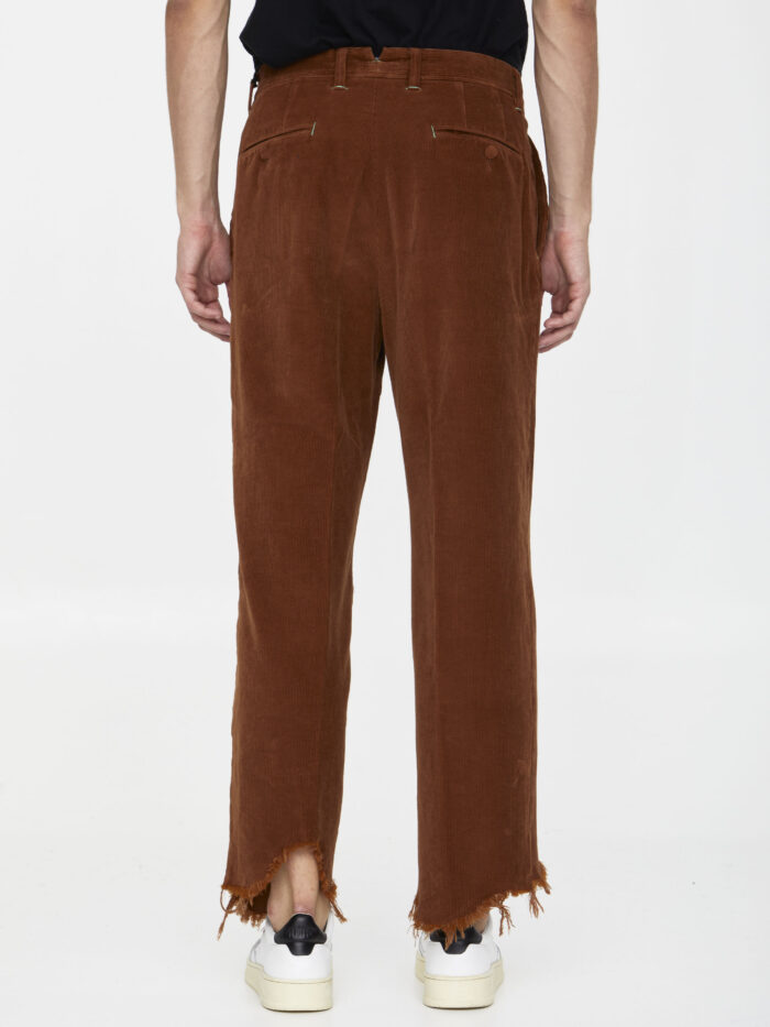 Incotex Red X Facetasm Cognac velvet trousers